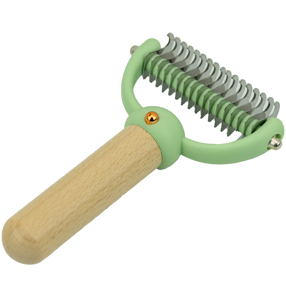 Pet Hair Removal Comb | Double-Sided Stainless Steel Detangling Comb