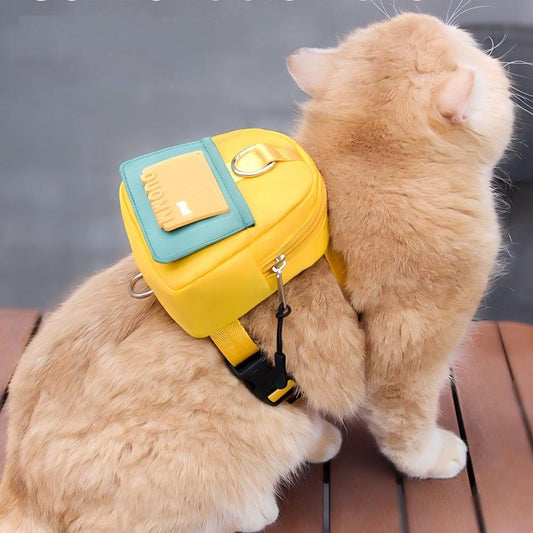 New Cat Backpack: Outdoor Anti-Breakaway Traction Cat Backpack
