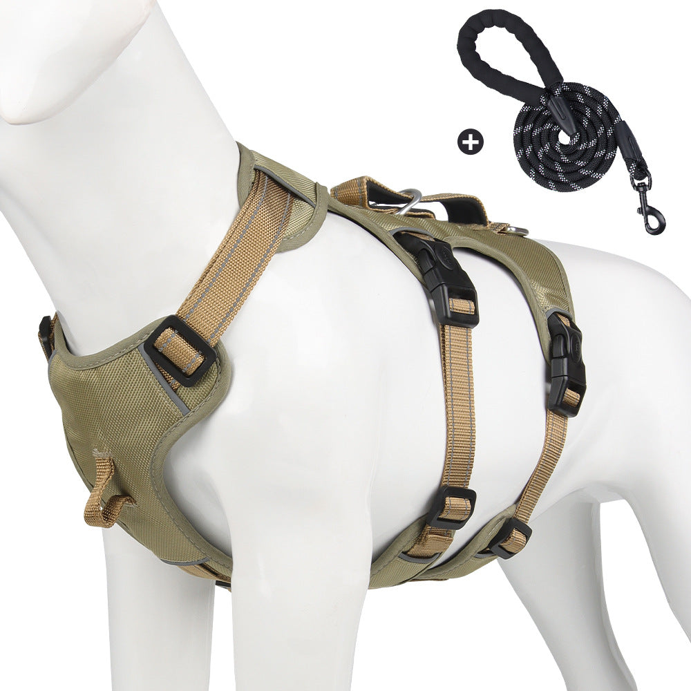 Dog Traction Rope and Chest Harness: Ultimate Safety and Comfort for Your Large Dog