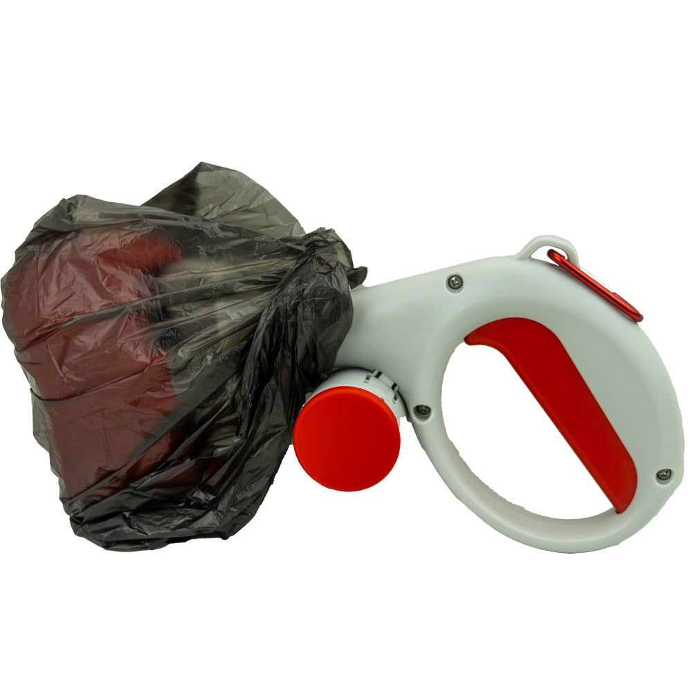 Portable Pet Poop Picker | Two-in-One Dog Feces Picker with Garbage Bag
