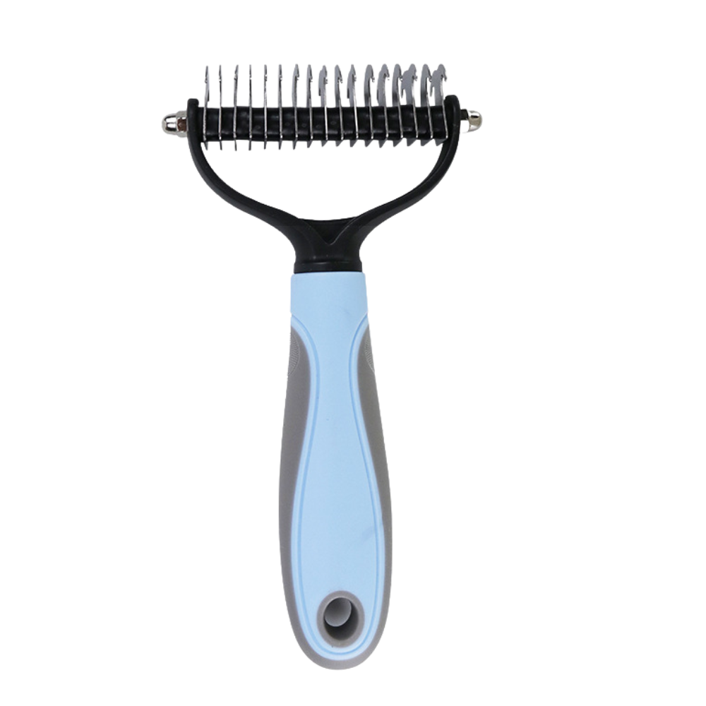 Pet Hair Removal Comb | Double-Sided Stainless Steel Detangling Comb